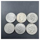 Six Eisenhower Dollars ï¿½ Various Dates