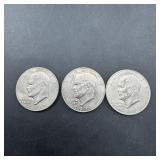 Lot of 3 Eisenhower Dollars ï¿½ 1977, 1978 & 1972