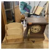 Antique Mantel Clock with Wooden Frame