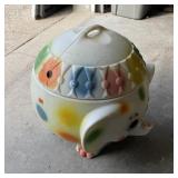 Vintage Elephant Toy Box With Miscellaneous Toys &
