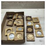 Large Lot of Maple Hesperstein Engine Date Plaques
