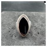 Sterling Silver Black Onyx Ring ï¿½ 7.4 Grams ï¿½ Appr
