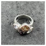Silpada Sterling Silver Multi-Stone Ring ï¿½ 6.5 Gra