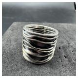 Sterling Silver Cigar Band Ring ï¿½ 7.9 Grams ï¿½ Appr