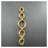 Gold-Tone Graduated Oval Link Brooch