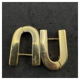 Sterling Silver Gold Vermeil Earrings ï¿½ 17.9 Grams