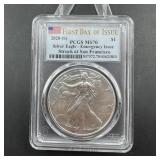2020-S Silver Eagle - Graded MS70