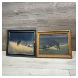 Two Lone Wolf Prints