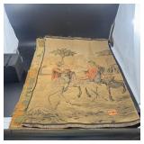 Rare Vintage Made in France Hand-Stitched Wall Han