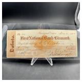 1882 First National Bank Of Bismarck, North Dakota