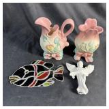 Hull Sugar & Creamer With Miscellaneous Items