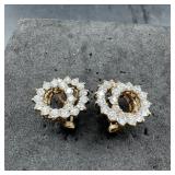 Fancy Sterling Silver CZ Earrings ï¿½ 10 Grams ï¿½ App