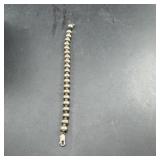 Sterling Silver Beaded Bracelet ï¿½ 11.1 Grams ï¿½ App
