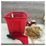 Tote of Miscellaneous Christmas Items