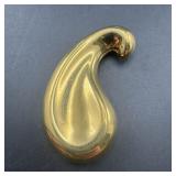 Vintage Monet Gold-Tone Paisley Brooch