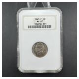 1943-P Jefferson Nickel - Graded MS67