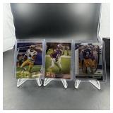 Lot of 3 Justin Jefferson Rookie Football Cards ï¿½