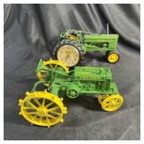 Two John Deere Tractors & John Deere Clock