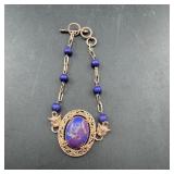 Gold-Tone & Blue Stone Jewelry Lot