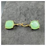 Joan Rivers Green Stone Clip-On Earrings