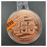 5 Pounds of 2026 Commemorative Copper Rounds