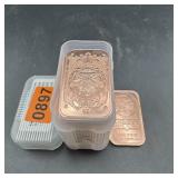 1 oz Copper Bar ï¿½ American Indian Style ï¿½ Tube of