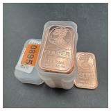1 oz Copper Bar ï¿½ Silver Eagle Style ï¿½ Tube of 20