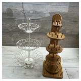 Thread Holder, Lazy Susan & Metal Display Bowl