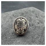 Sterling Silver Filigree Ring ï¿½ 6.4 Grams ï¿½ Approx