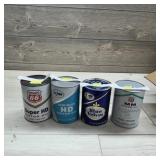 Four New Old Stock 1-Quart Oil Cans