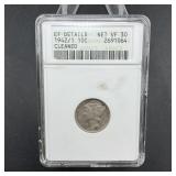 1942/1 Mercury Silver Dime - Soap Box - Graded VF3