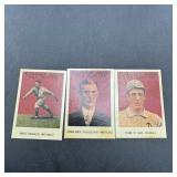 Three 1915 Cracker Jack Replica Baseball Cards