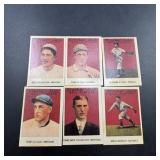 Six 1915 Cracker Jack Replica Baseball Cards