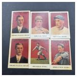 Six 1915 Cracker Jack Replica Baseball Cards