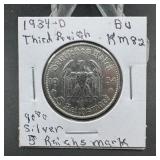 1934-D Third Reich Germany Silver Coin