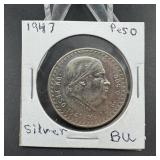 1947 Mexico Silver Peso