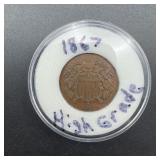 1867 Two-Cent Piece