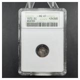1872 Seated Liberty Half Dime - Toned - Soap Box -