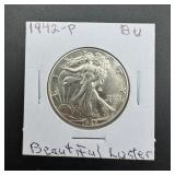 1942 Walking Liberty Silver Half Dollar