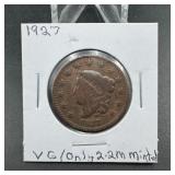 1827 Large Cent