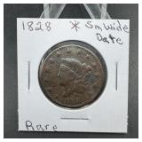 1828 Small Date Large Cent