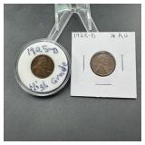 1925-B & 1928-B Wheat Cents