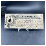 1903 A.B. Brock - Beaumont, Texas Check