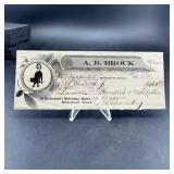 1903 $500 A.B. Brock Check