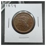 1854 Large Cent