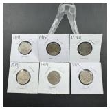 Six Early-Date Buffalo Nickels