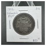 1892 Columbian Exposition Commemorative Silver Hal