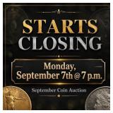 Starts Closing Monday, September 7th @ 7 P.m.