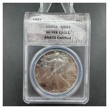 1992 American Silver Eagle - ANACS MS69