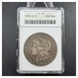 1878-CC Morgan Silver Dollar - Soap Box - Graded F